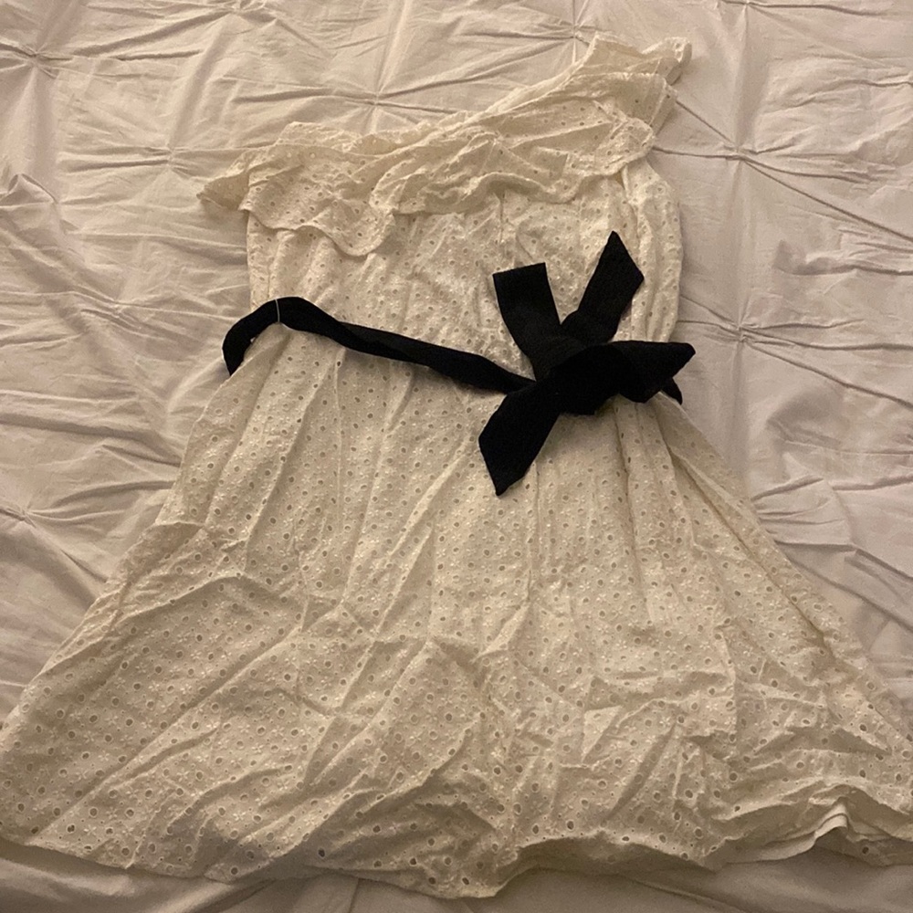 NWT madewell eyelet lace one shoulder sundress size L